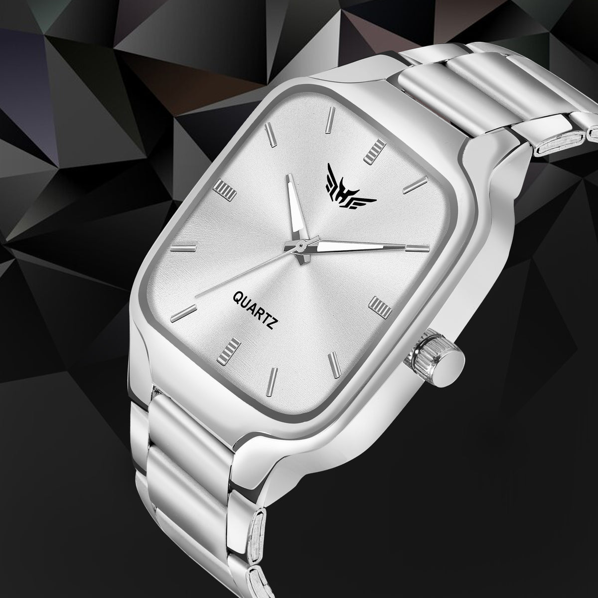 Premium Quality Square Stainless Steel Watch For Men - 8186