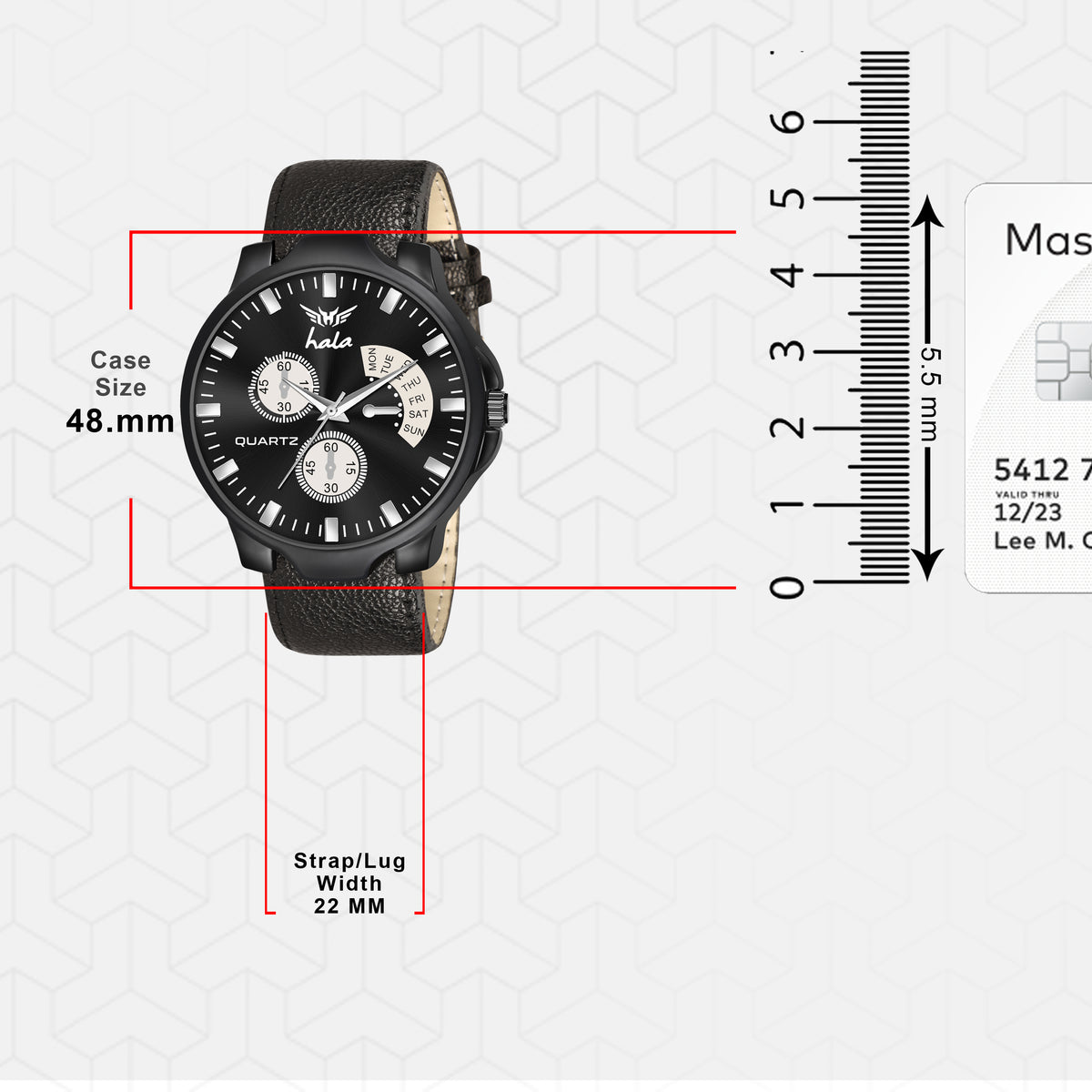 Elite Gents With Self Adjustable chronograph Watch - 1041