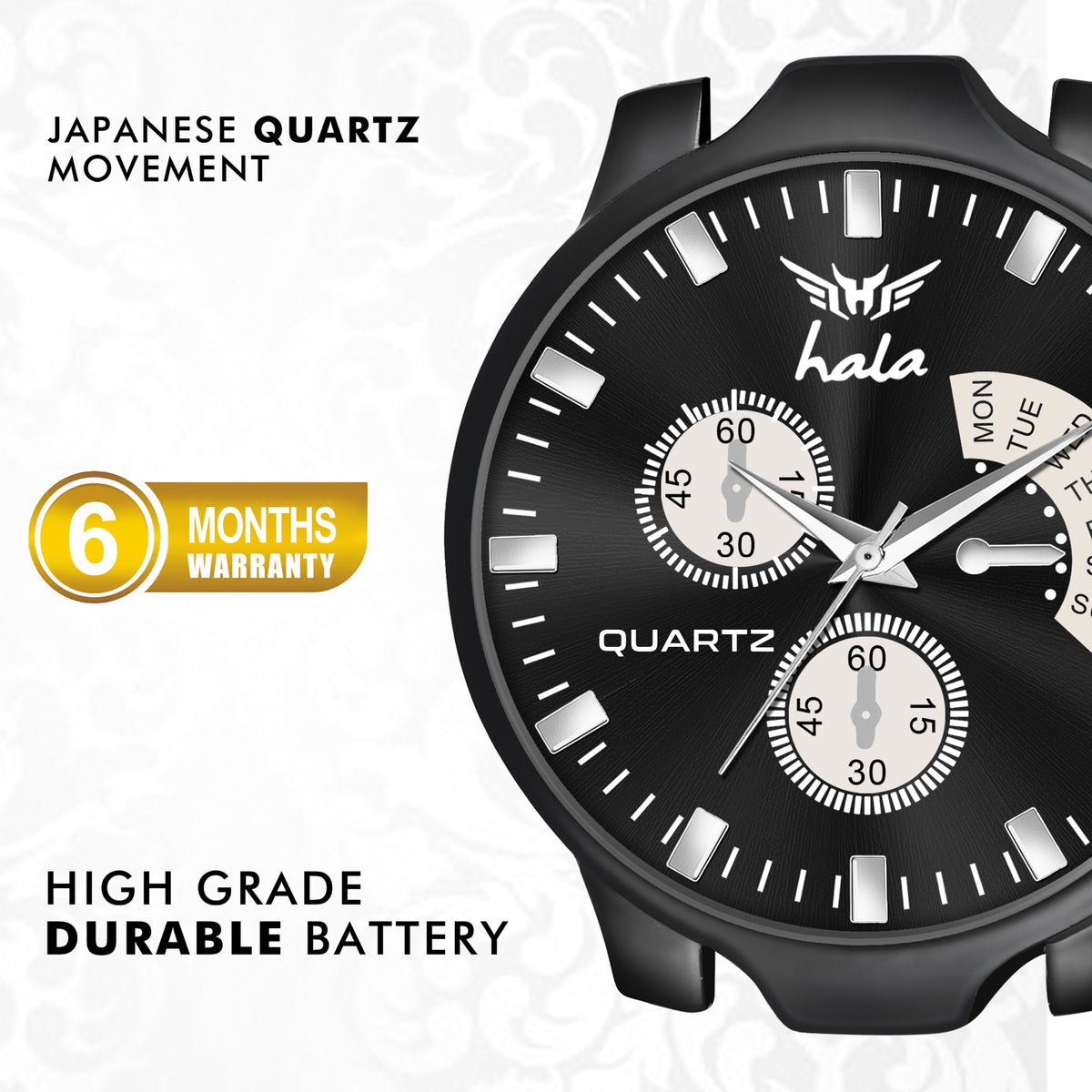 Elite Gents With Self Adjustable chronograph Watch - 1041
