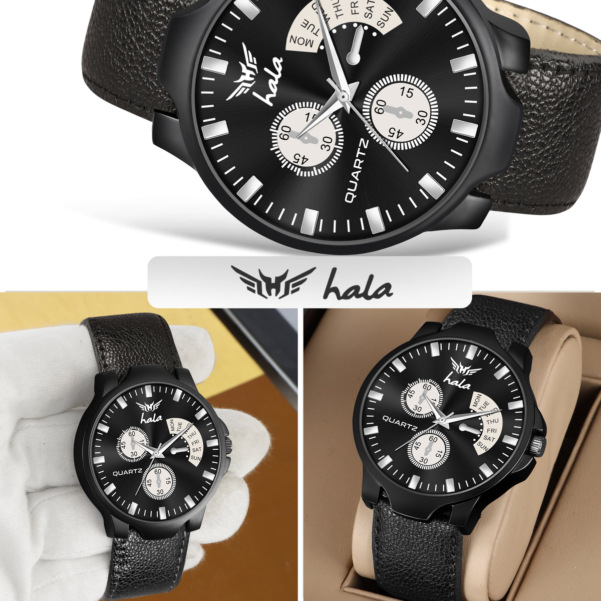 Elite Gents With Self Adjustable chronograph Watch - 1041