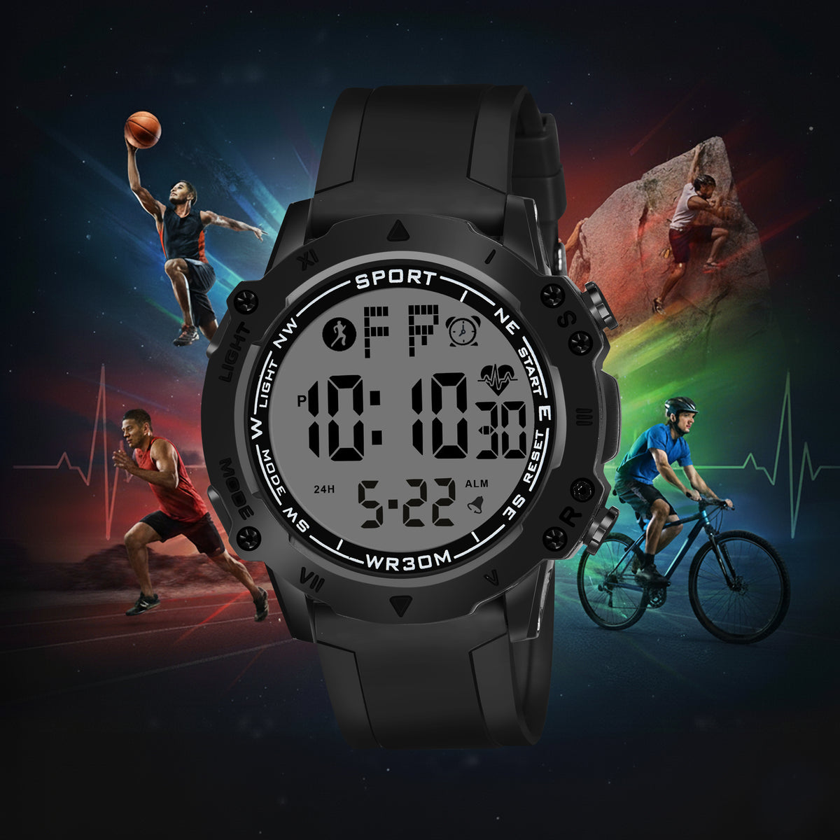 STEALTH X Sync Point Outdoor Fitness Rotating Watch - 1196