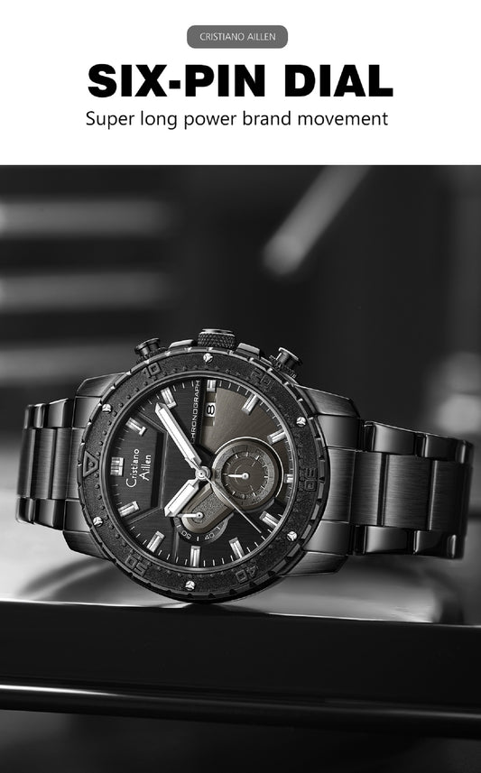 Multifunction Luxury Chrono with Date Business Watch - 8900