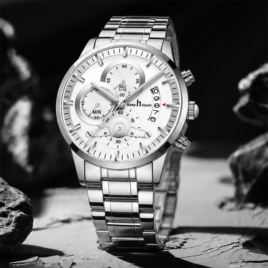 Keep n Touch Premium Moonphase Chronograph Series - For Men KnT-1025 Stainless Steel-Watch