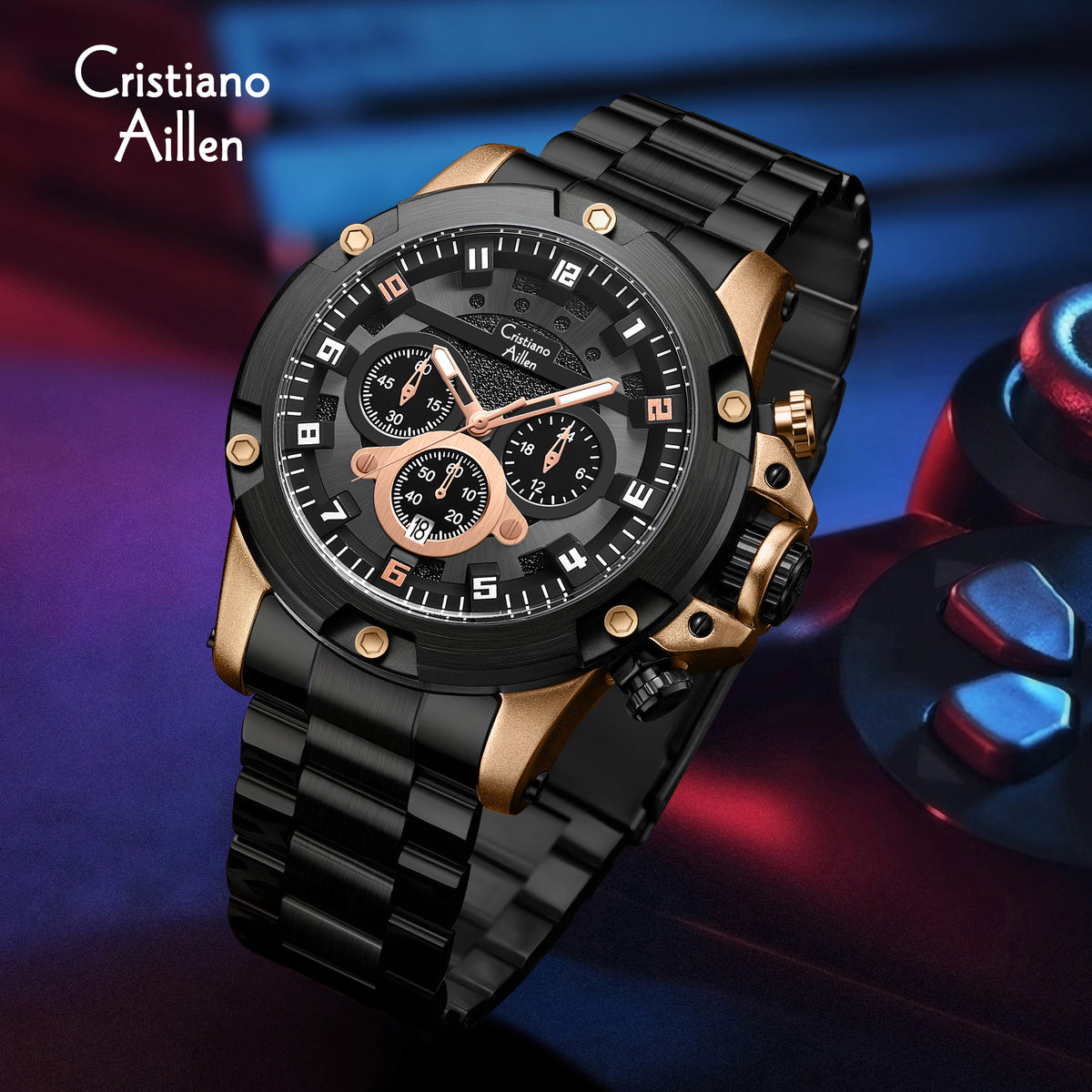 Multifunction Luxury Business Chrono Date Watch For Men - 9838