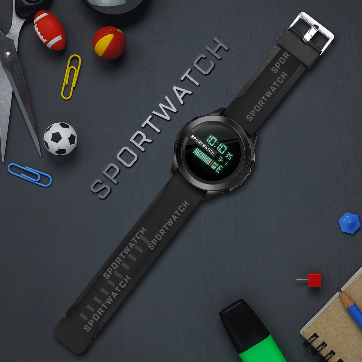 Multifunction Stylish Wrist Digital Watch For Men - 1140