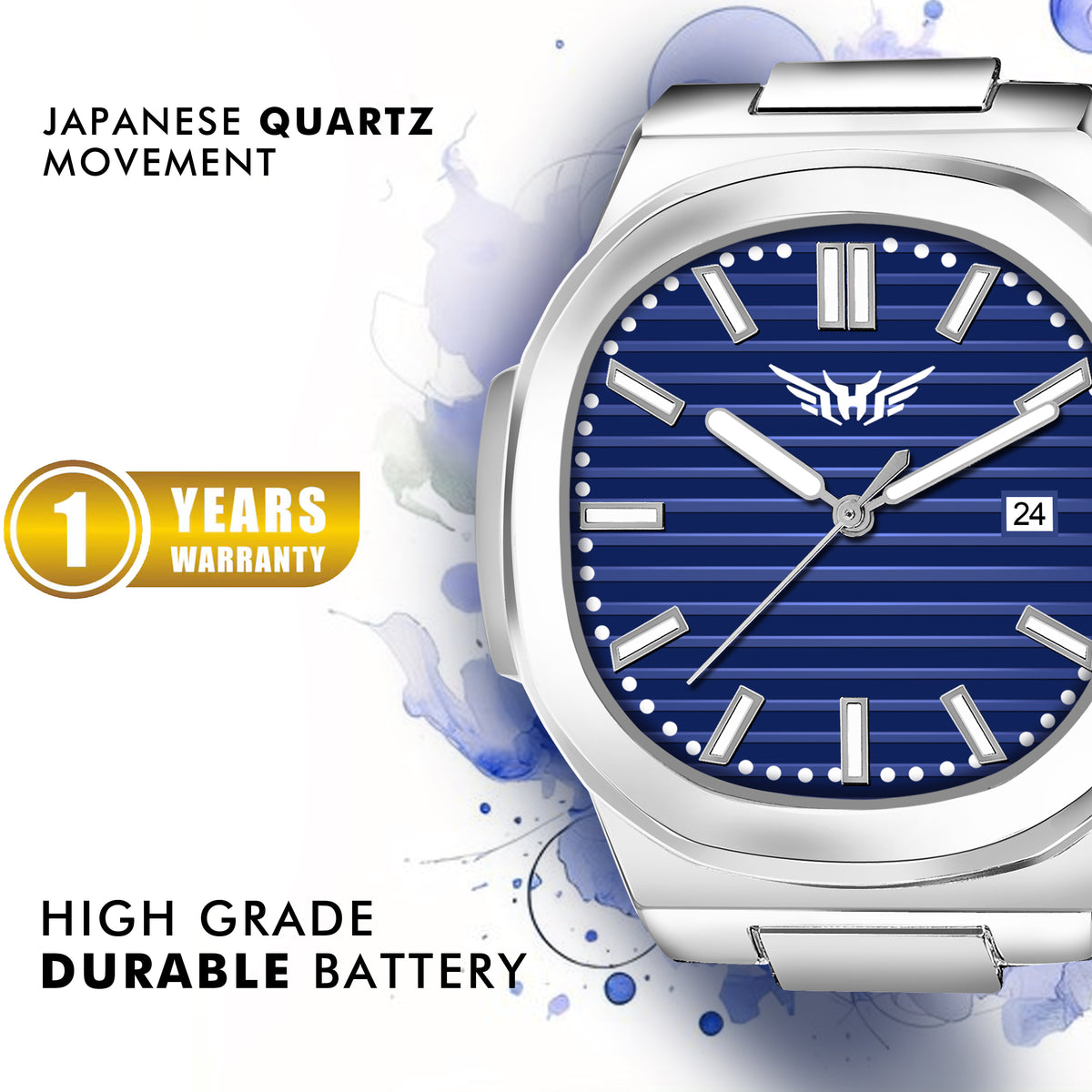 Analog Genuine Leather With Date Watch For Men - 3100