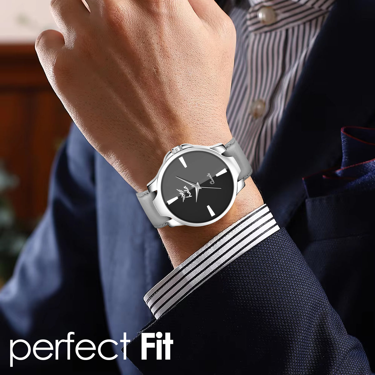 Stylish Minimalist Genuine Leather Analog Watch - 1046