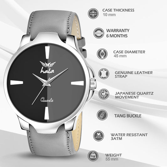 Stylish Minimalist Genuine Leather Analog Watch - 1046