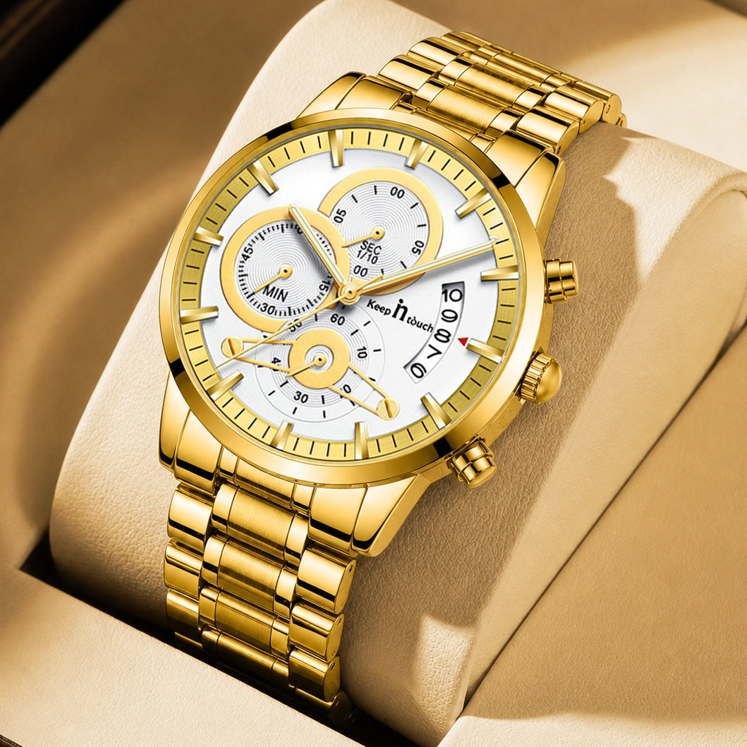 Keep n Touch Premium Moonphase Chronograph Series - For Men KnT-1025 Stainless Steel-Watch