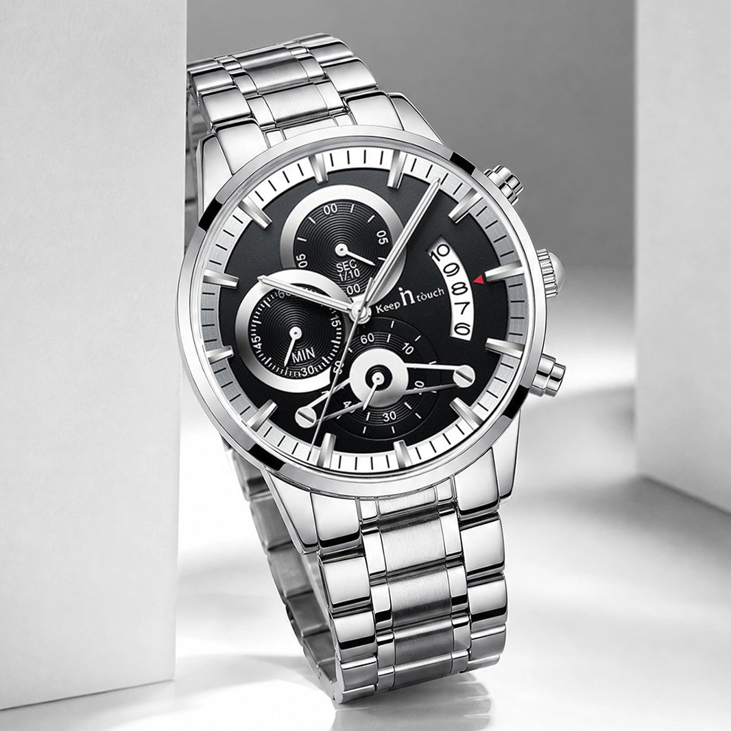 Keep n Touch Premium Moonphase Chronograph Series - For Men KnT-1025 Stainless Steel-Watch