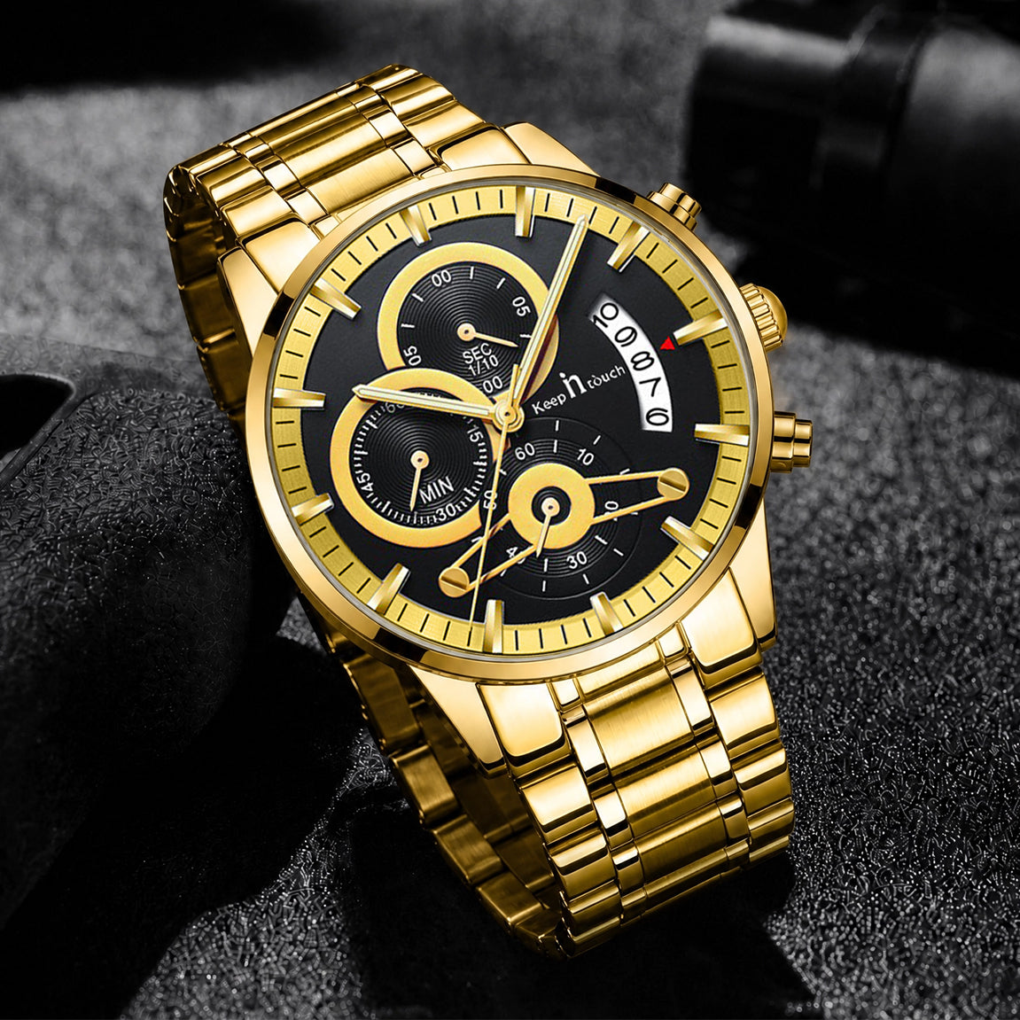 Keep n Touch Premium Moonphase Chronograph Series - For Men KnT-1025 Stainless Steel-Watch