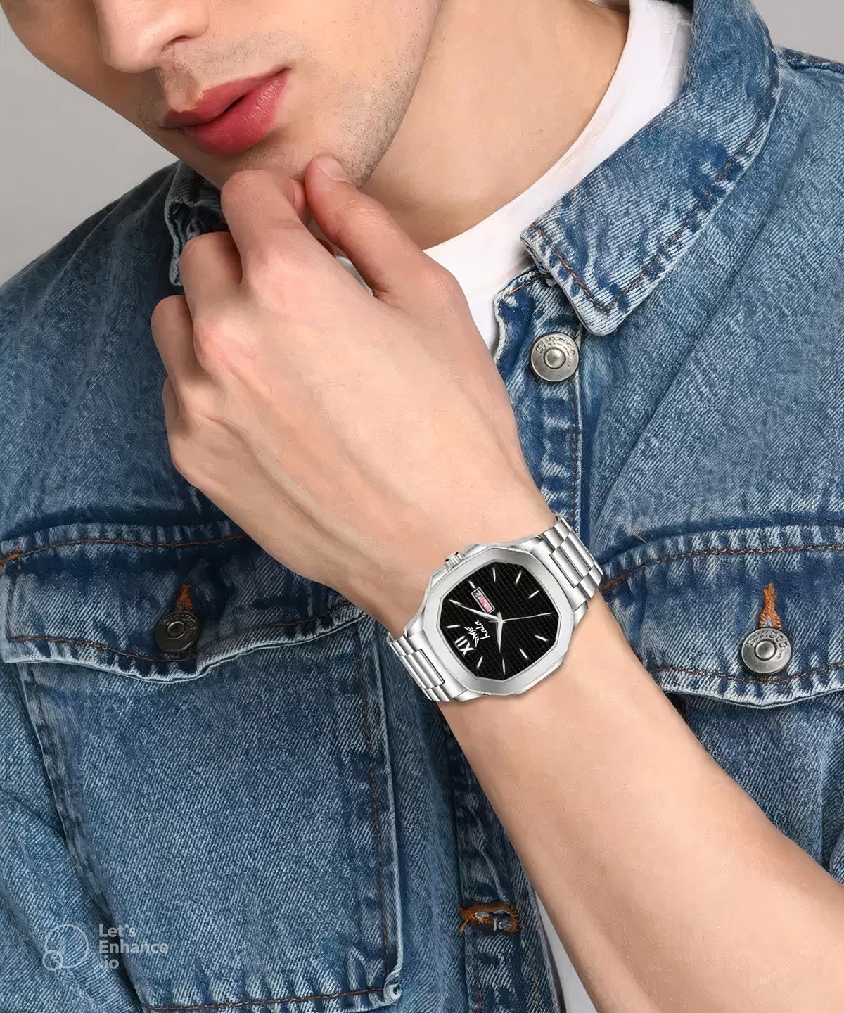 Classic Limited Day & Date Functioning Square Watch - 3239