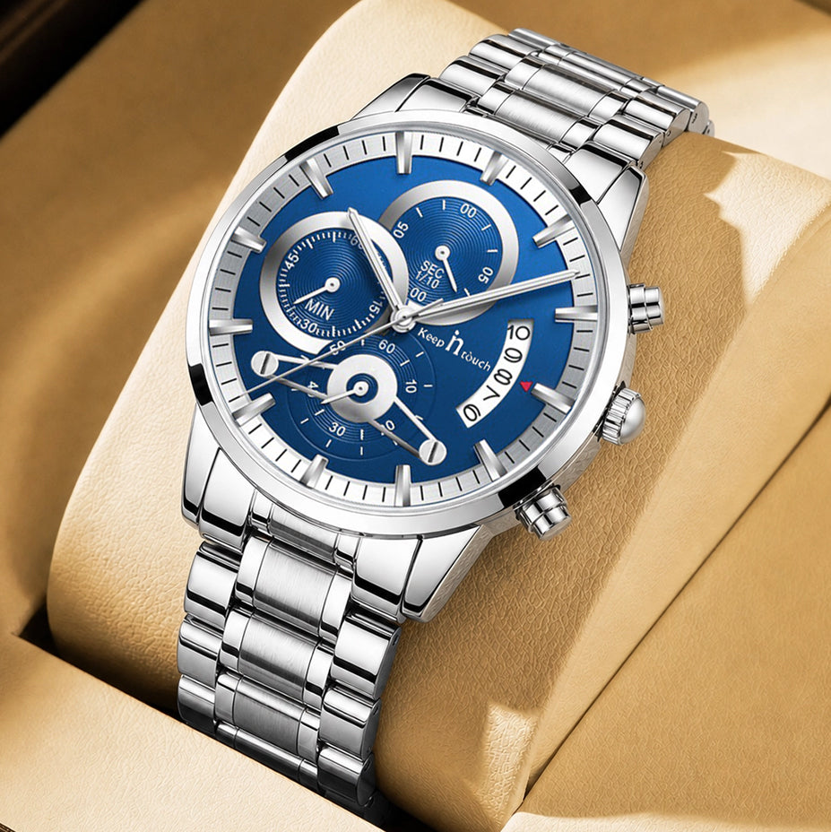Keep n Touch Premium Moonphase Chronograph Series - For Men KnT-1025 Stainless Steel-Watch