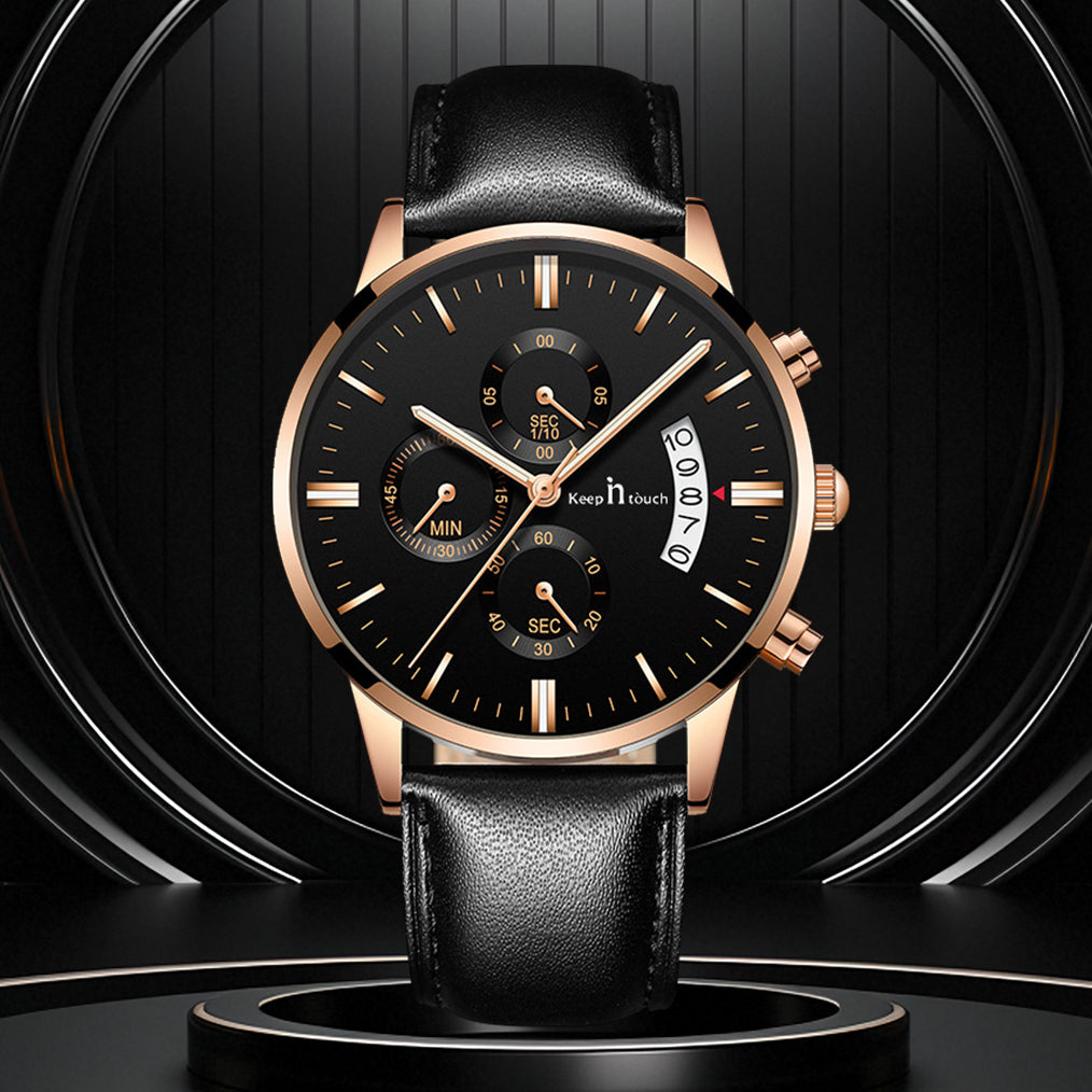 Keep n Touch Analog Watch - For Men KnT-1023 Leather-Chronograph-Watch