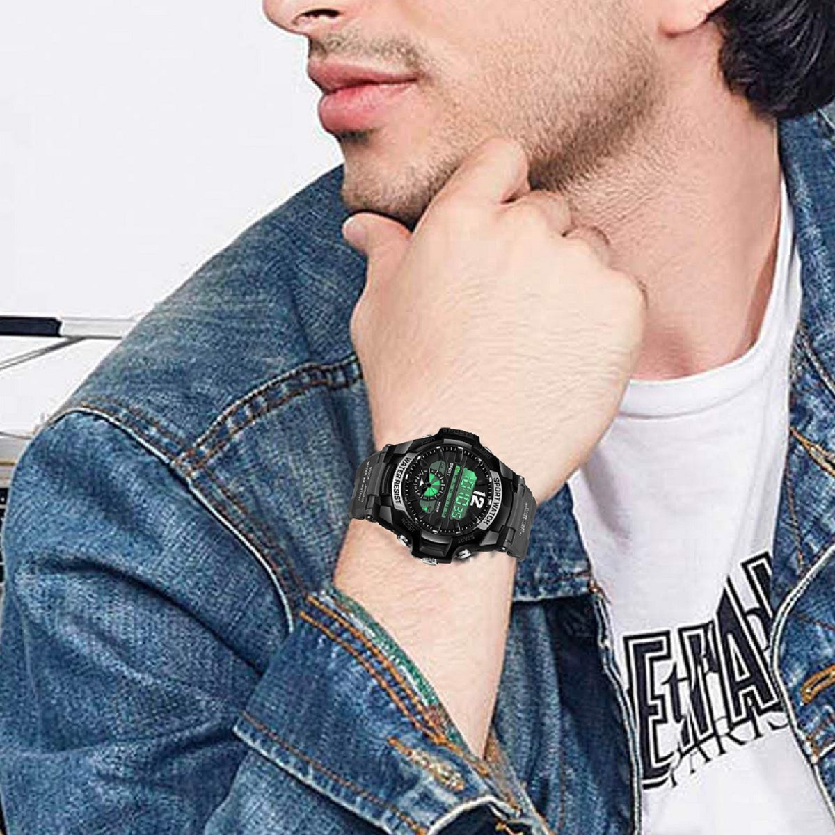 Multifunction Alarm Wrist Sports Digital Watch - 1030