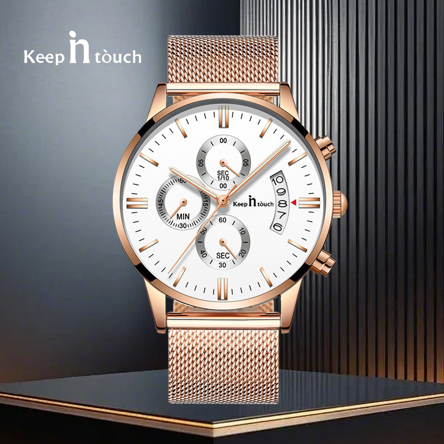 Keep n Touch Analog Watch - For Men KnT-1024 Mesh-Classic-Watch-Men