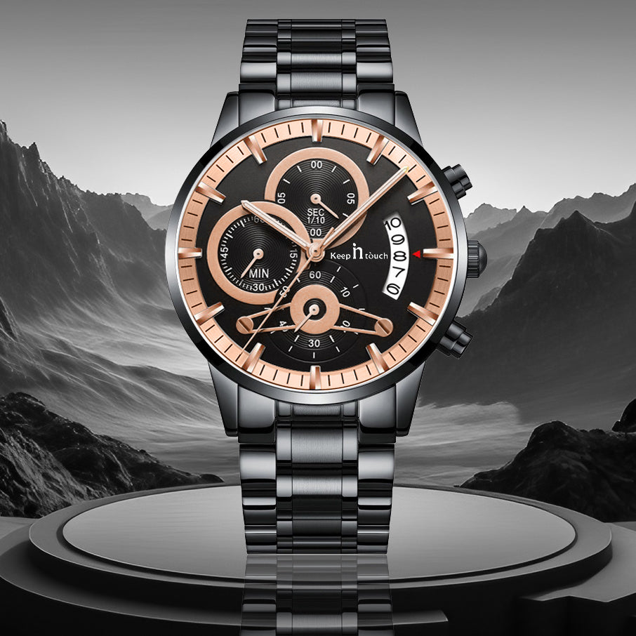Keep n Touch Premium Moonphase Chronograph Series - For Men KnT-1025 Stainless Steel-Watch
