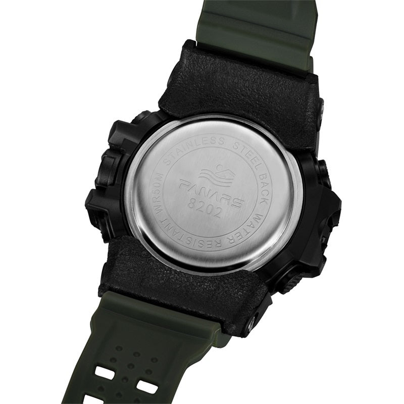 Quartz Movement Multi-Functional Dual Time Sports Watch - 8202