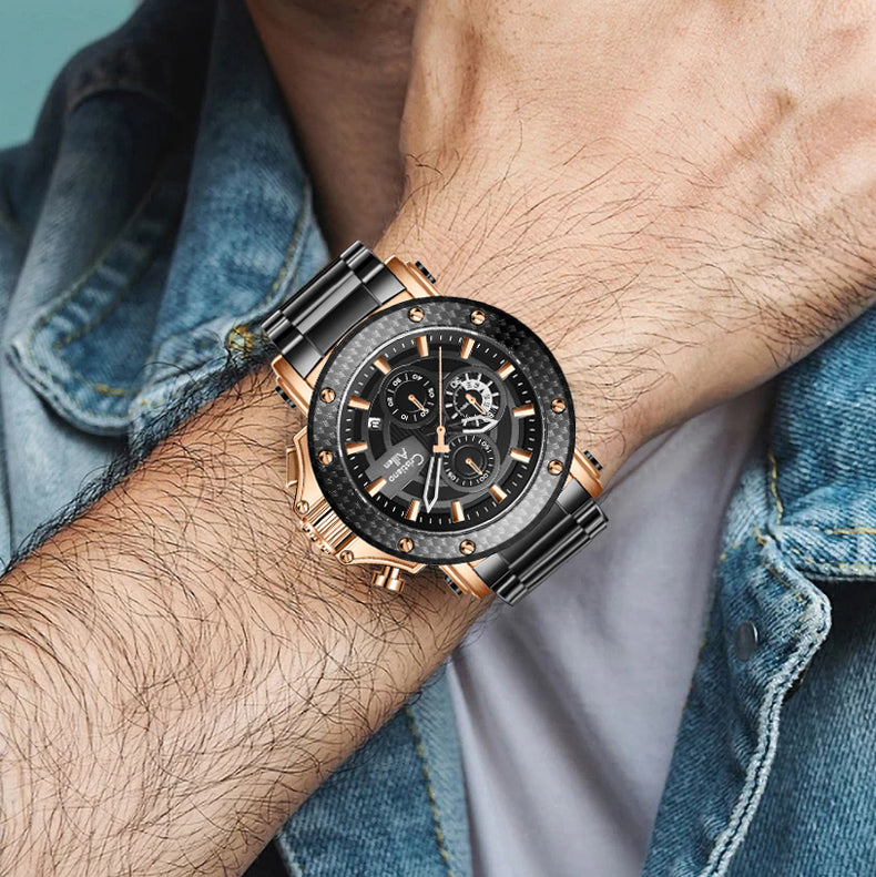 Waterproof Luxury Chronograph Watch For Men - 9842