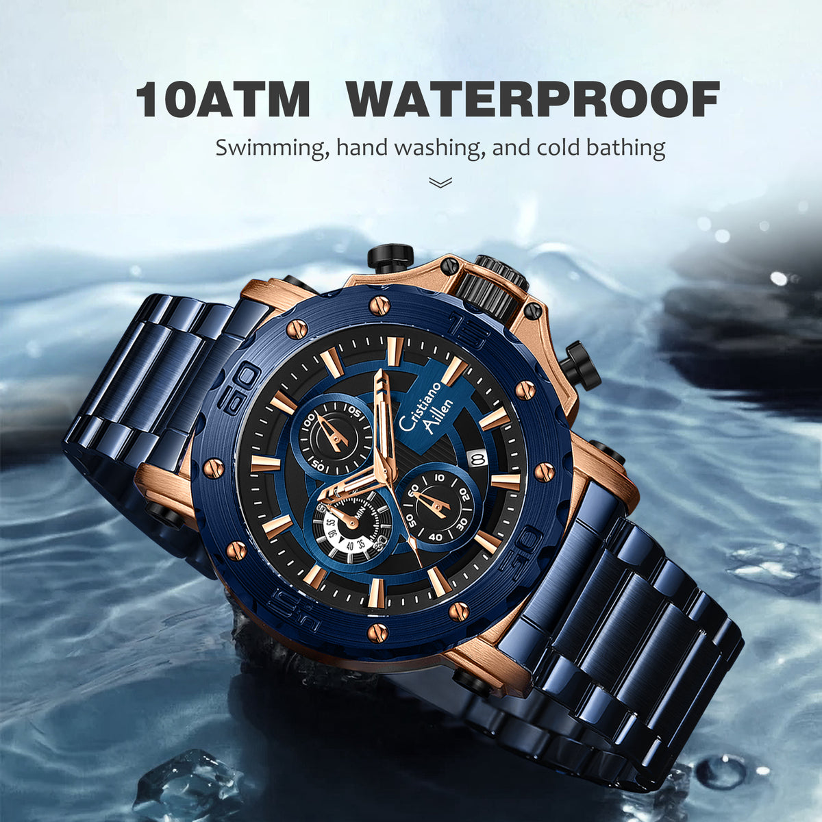 Waterproof Oversized Luxury Watch For Men - 9841