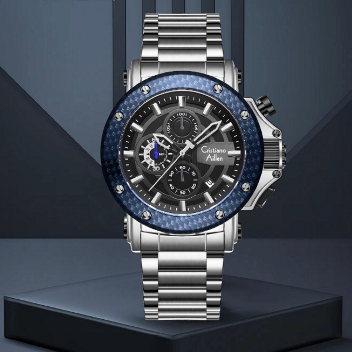 Waterproof Luxury Chronograph Watch For Men - 9842