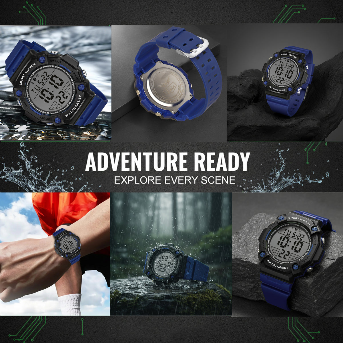 HyperCore NightRaptor OutdoorSport Digital Watch - 1190