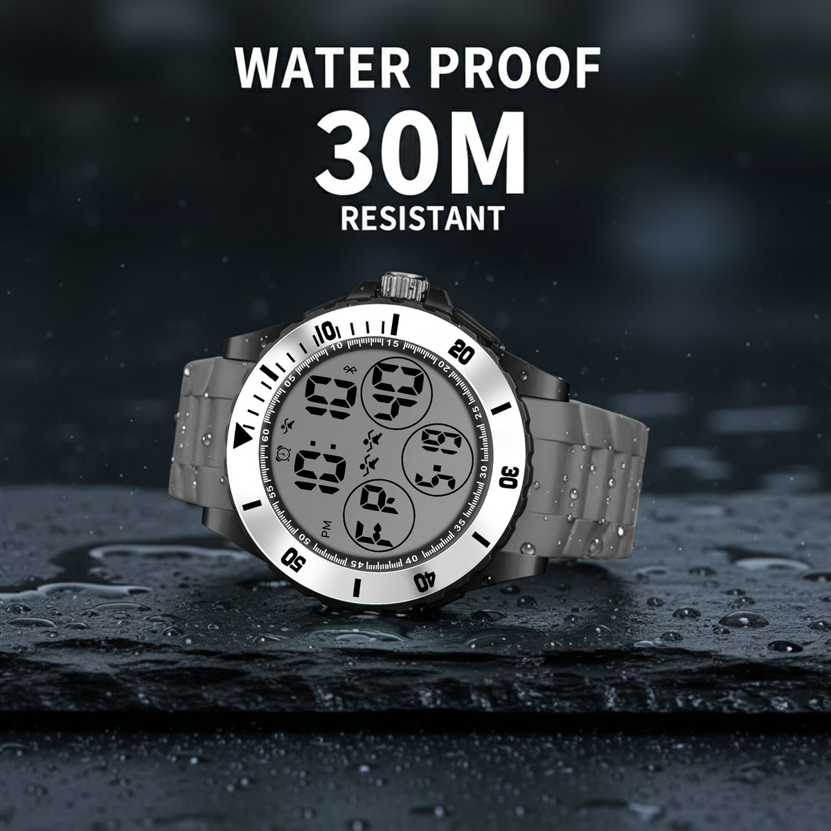 Outdoor Sports Turbo Bezel Night Raptor Digital Watch - 1191