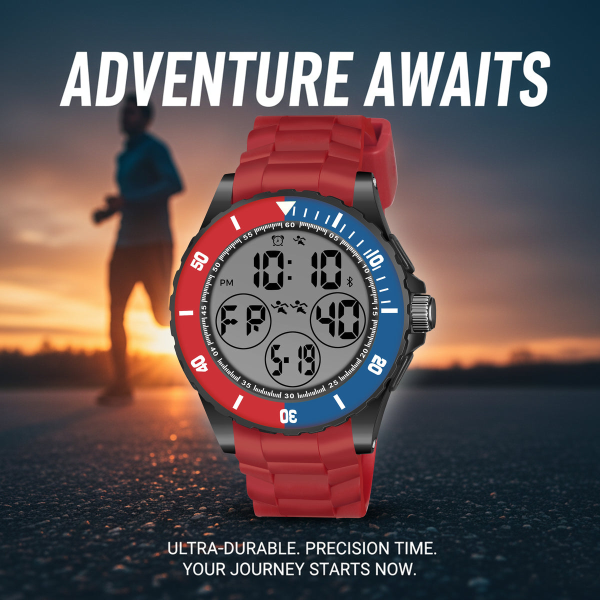 Outdoor Sports Turbo Bezel Night Raptor Digital Watch - 1191