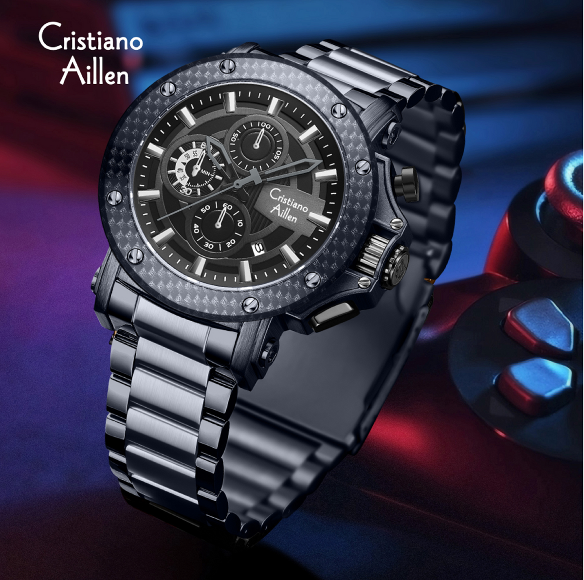 Waterproof Luxury Chronograph Watch For Men - 9842