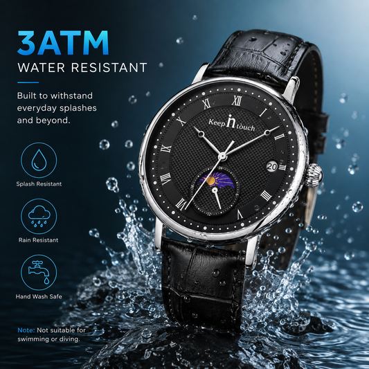 KnT-6620 Black Chronograph Watch